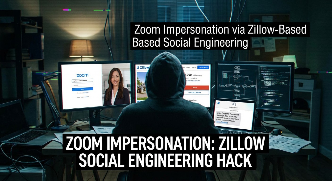 Zoom Impersonation via Zillow-Based Social Engineering